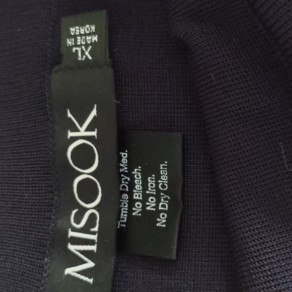 NWT Misook XL Blue Pleated Stretch Waist Tulip Petal Skirt - Picture 3 of 15